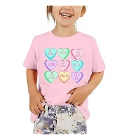 Mommy and Me Valentines Day Shirts: Love Heart Tshirt Family Matching Outfits Mom and Girls Valen... | Amazon (US)