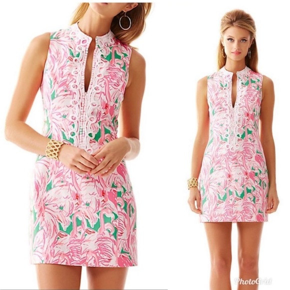 Lilly Pulitzer Alexa Shift Dress In Pink Colony Flamingo Size 2 | Poshmark