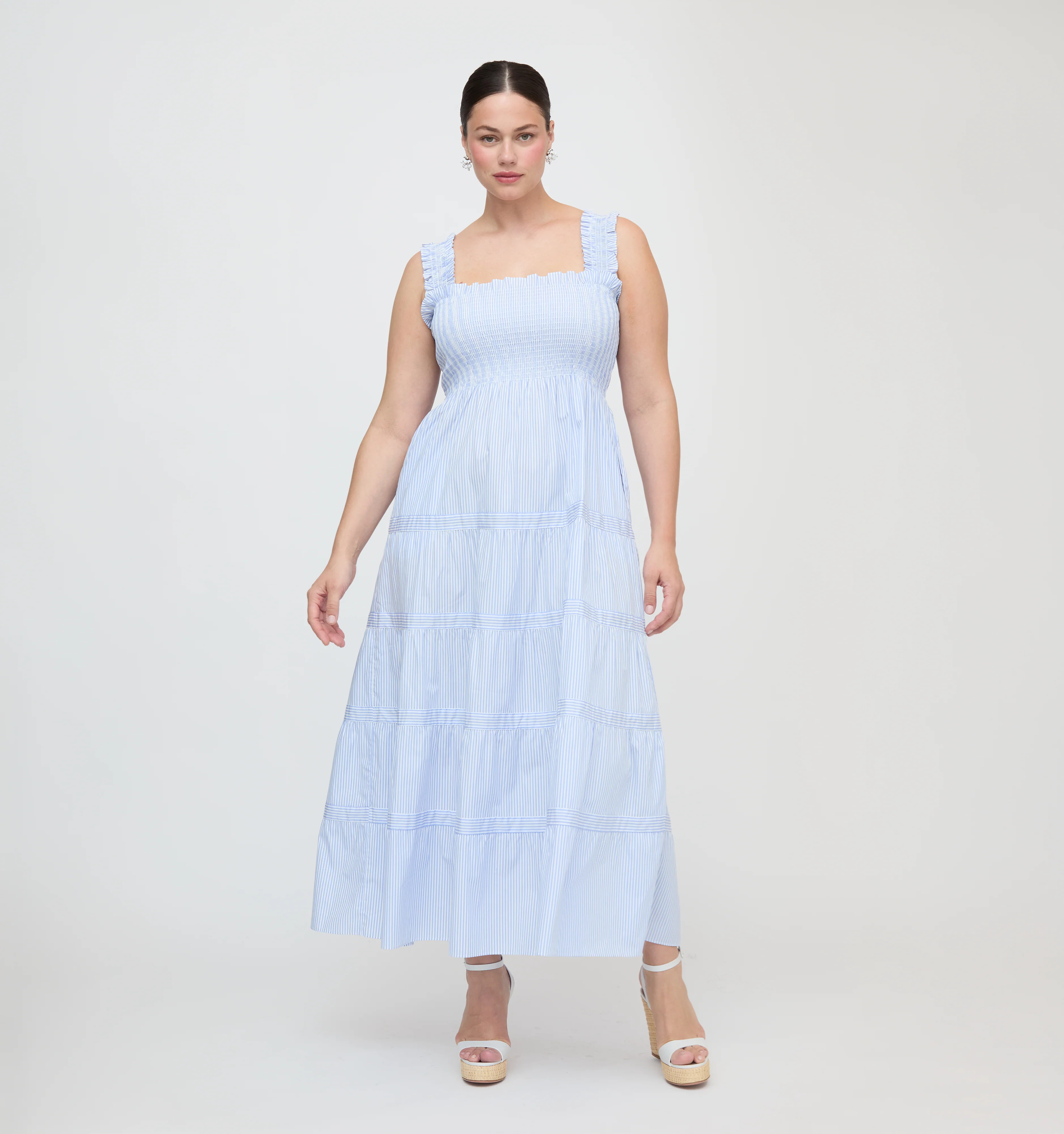 The Goldie Nap Dress - Cognac Gingham | Hill House Home US