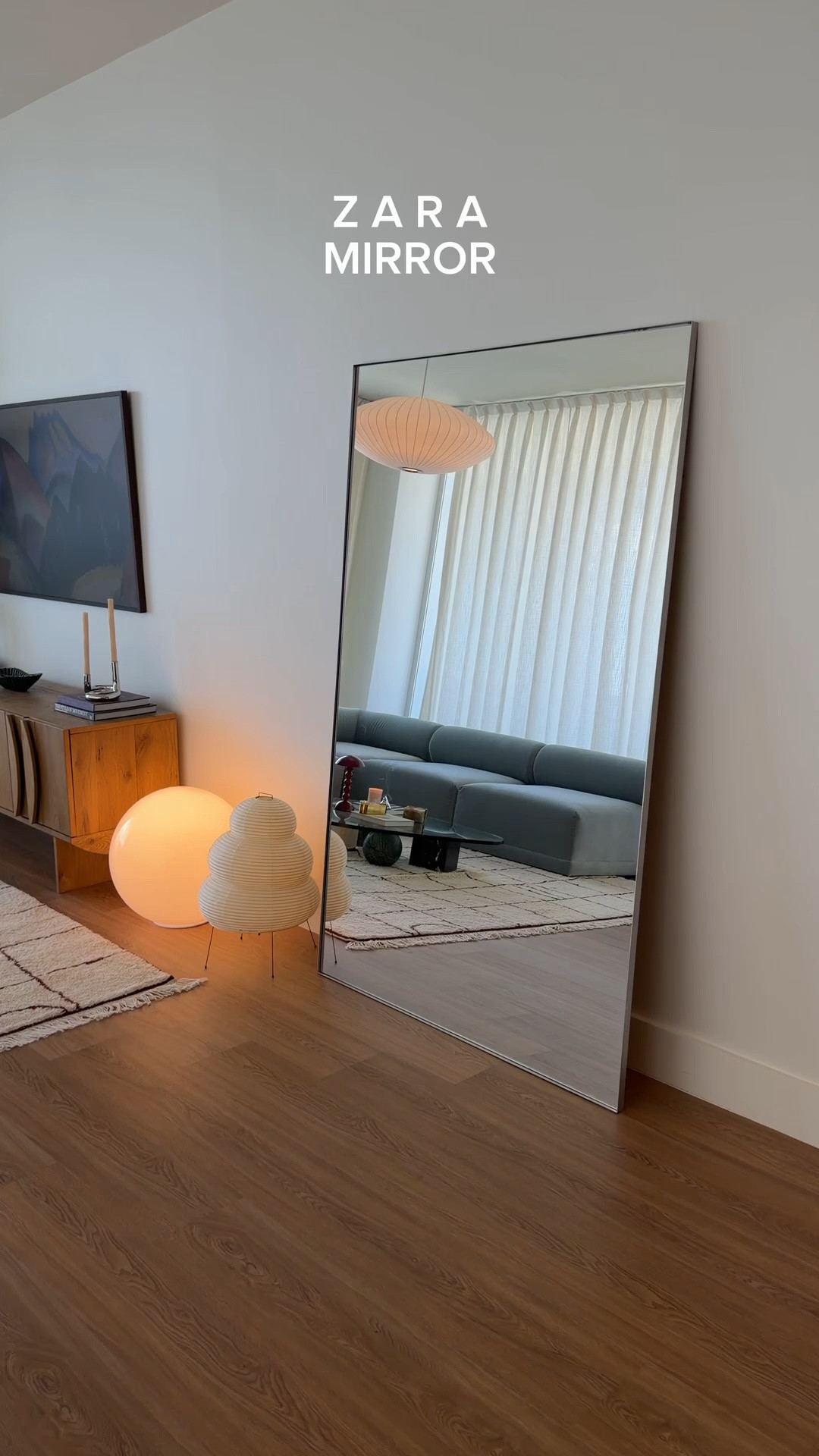 Zara floor length mirror ✨ OBSESSED!

#homedecor #floorlengthmirror #zarahome #livingroom