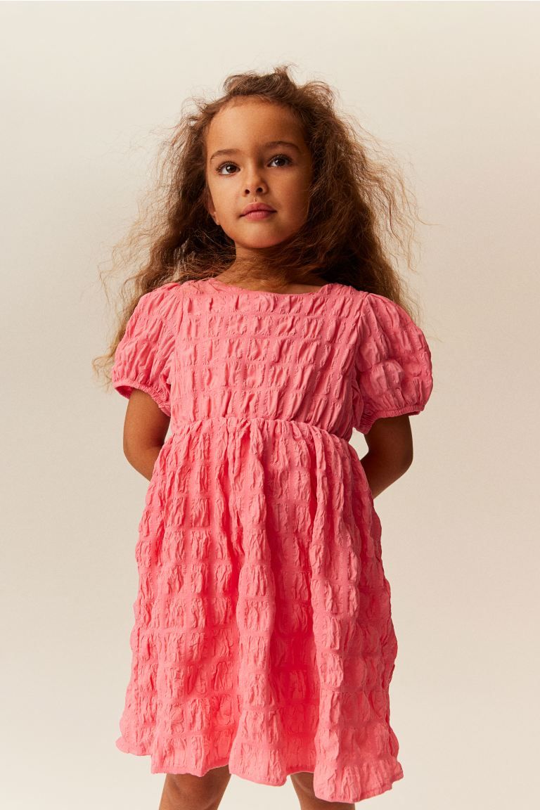 Puff-sleeved Dress - White - Kids | H&M US | H&M (US + CA)