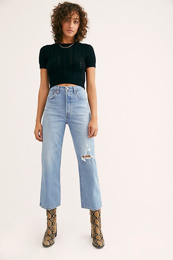 Levi's Ribcage Straight Ankle Jean | Free People (Global - UK&FR Excluded)