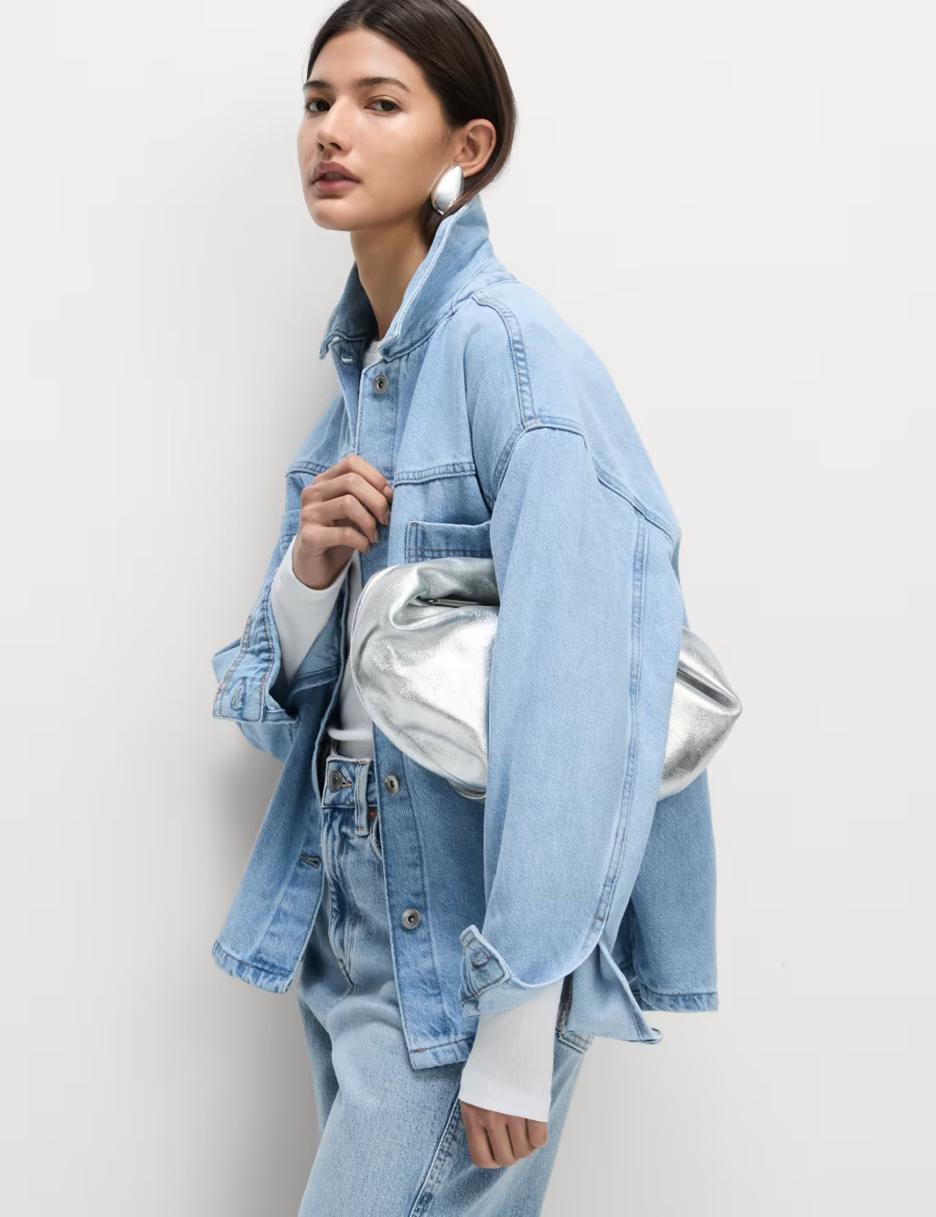 Pure Cotton Denim Relaxed Shacket | Marks & Spencer (UK)