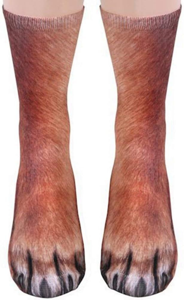 NDLBS Funny Christmas Gifts Novelty 3D Animal Paw Socks Stocking Stuffers for Adult Women Men Tee... | Amazon (US)