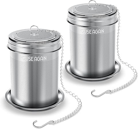 House Again 2 Pack Tea Infuser, Extra Fine Mesh Tea Infusers for Loose Tea, 18/8 Stainless Steel ... | Amazon (US)
