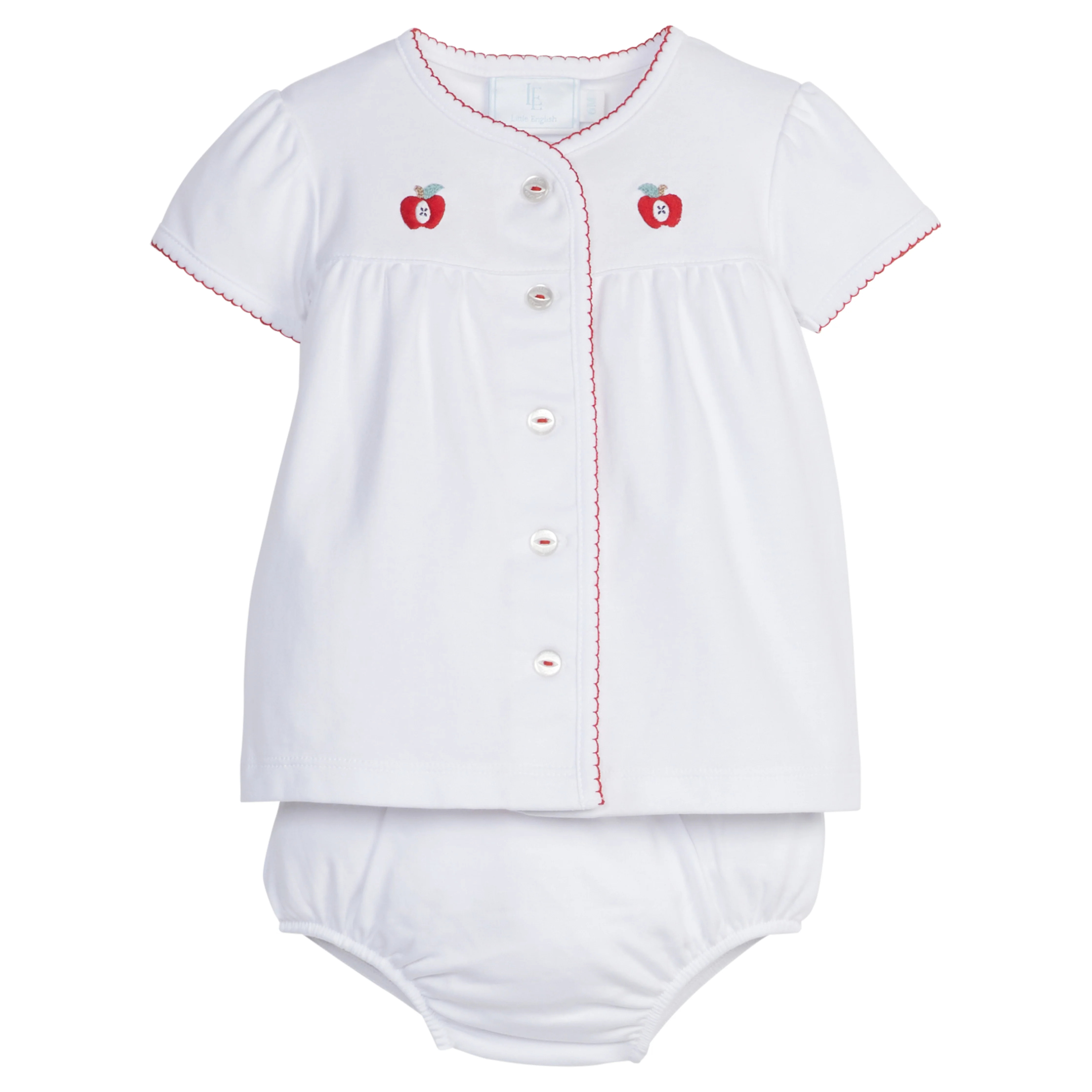 Little English Embroidered Layette Set - Apple | JoJo Mommy