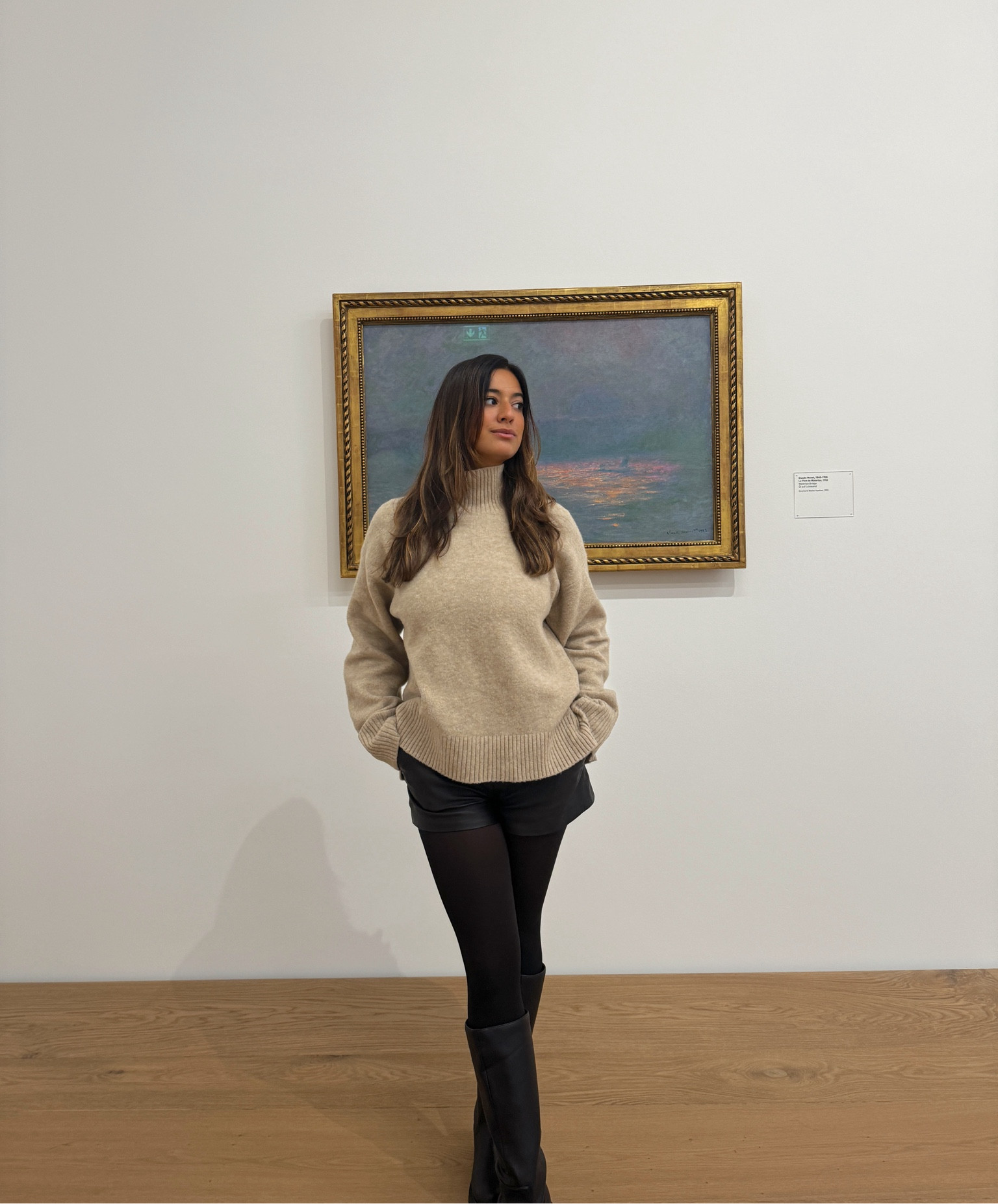 Cozy winter outfit with this sweater and leather short combo - perfect for a museum day! #winteroutfits 

#LTKSeasonal #LTKfindsunder50 #LTKstyletip