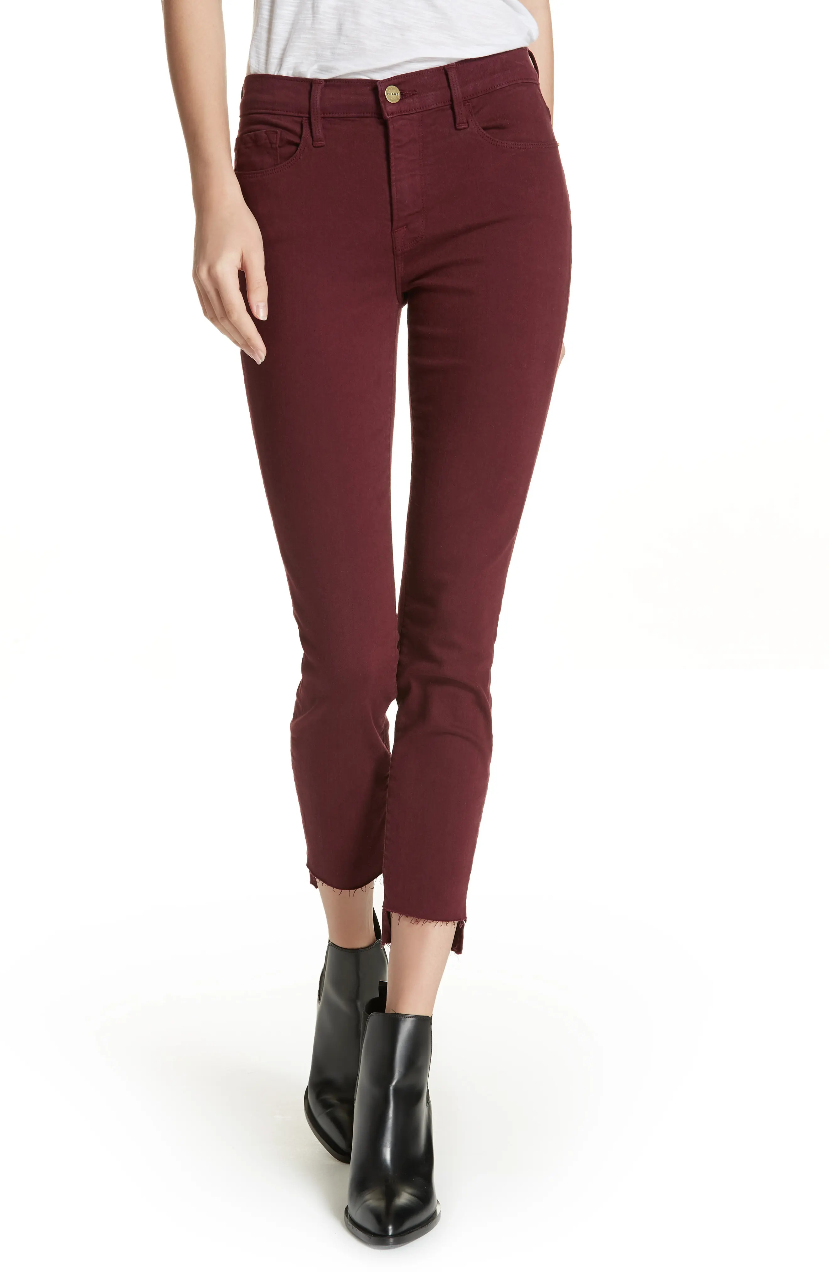 Le Skinny de Jeanne Raw Stagger Hem Jeans | Nordstrom