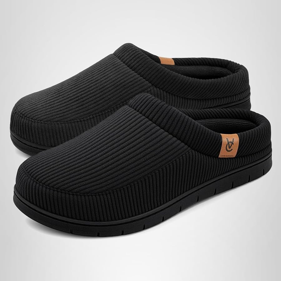 VeraCosy Men's Moccasin Slippers Comfy Soft Durable Slip-on Indoor Memory Foam House Shoes | Amazon (US)