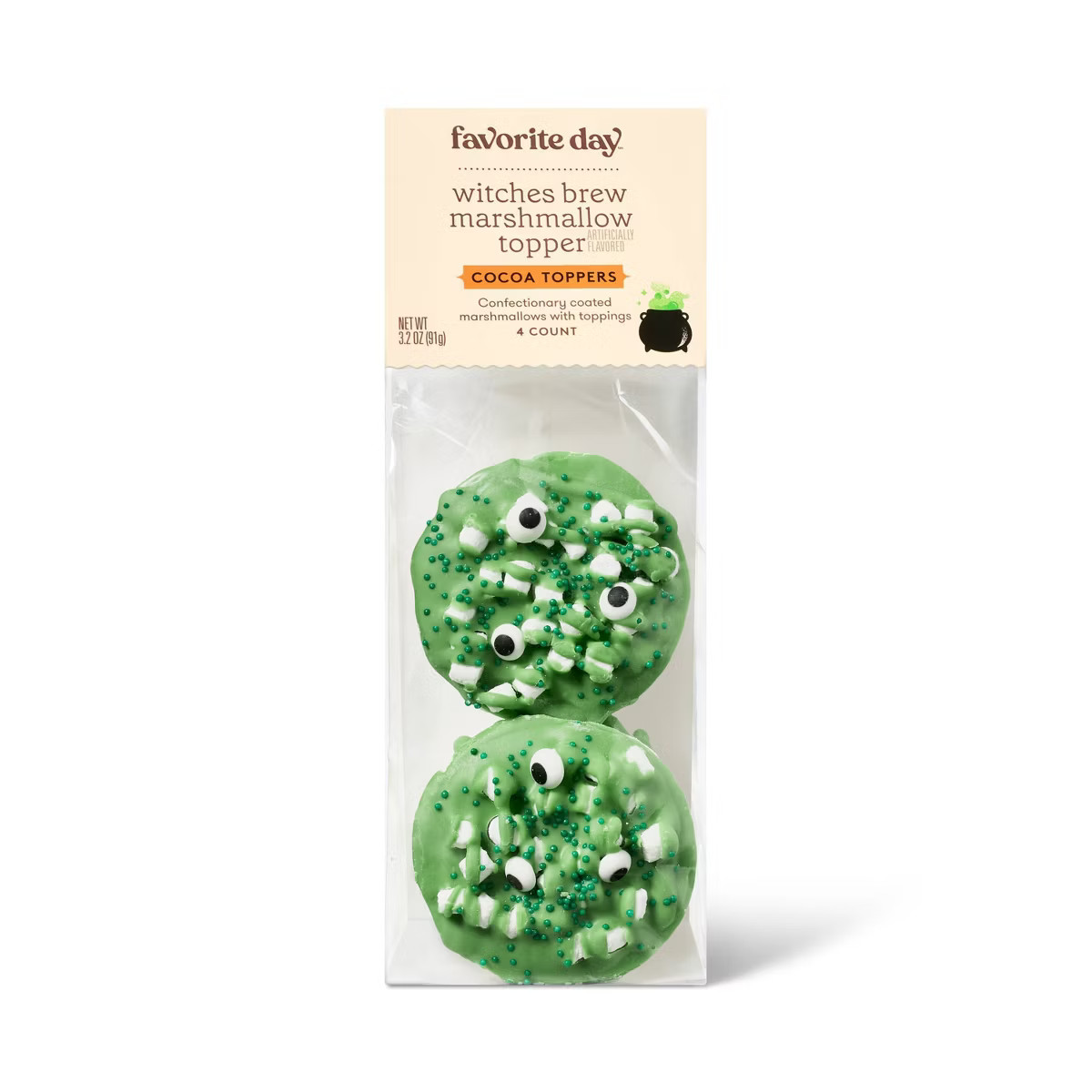 Halloween Witch's Brew Marshmallow Topper - 3.2oz/4ct - Favorite Day™ | Target