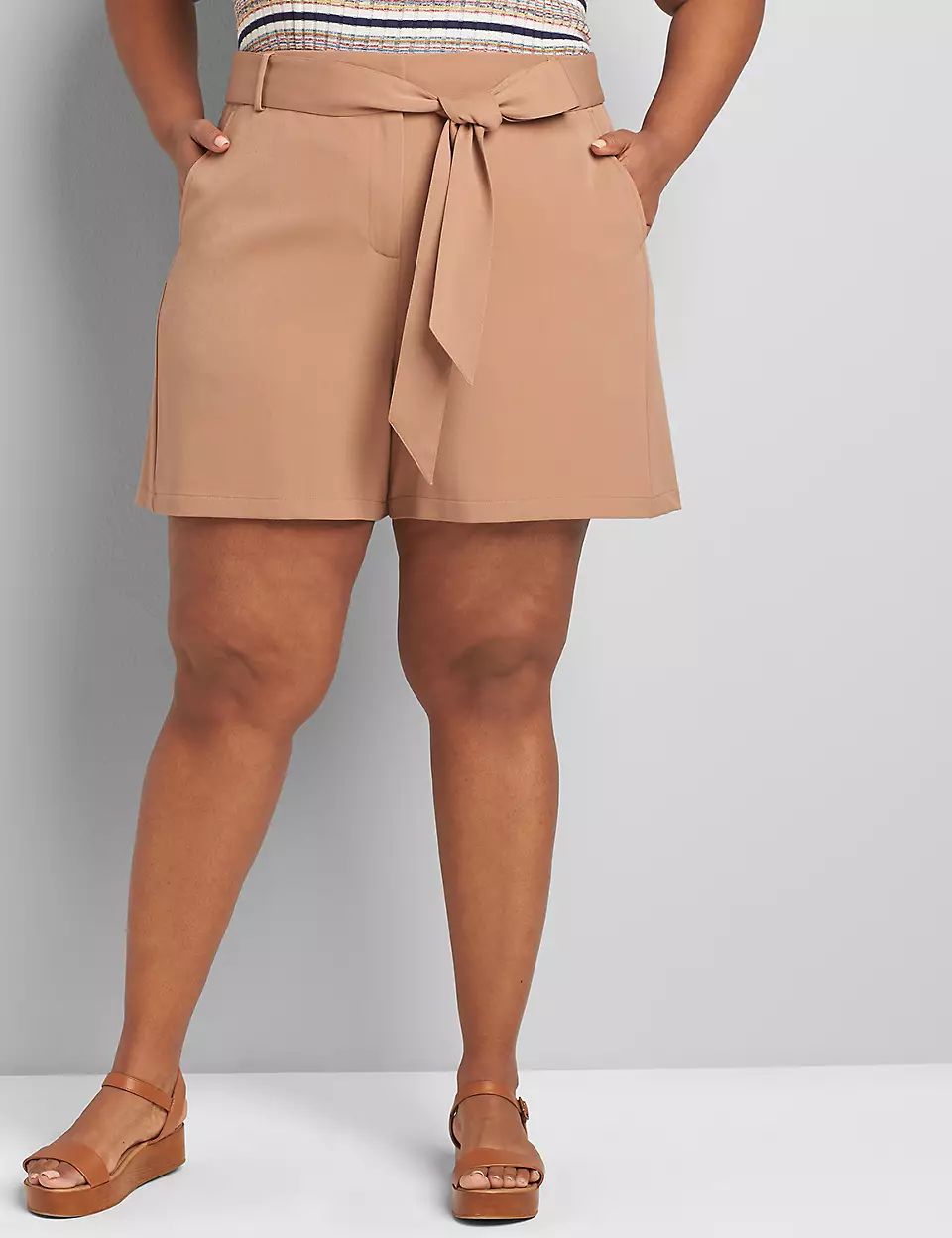 Perfect Drape Short with Belt | Lane Bryant (US)