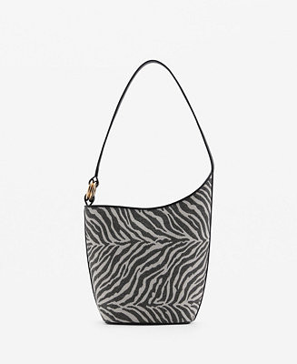 Women's Large Zebra-Print Bucket Bag | Macy's