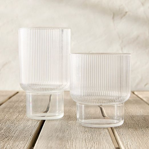 Fluted Acrylic Drinking Glasses | West Elm (US)