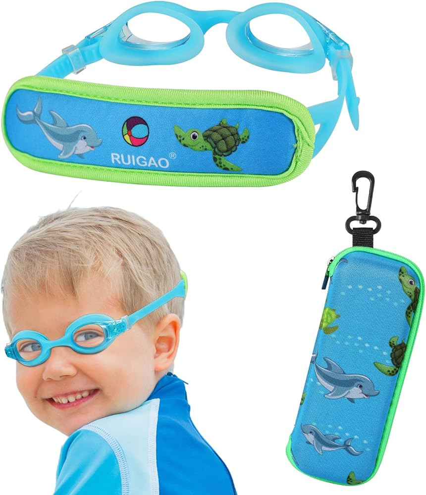 Kids Swim Goggles Age 2-6, Toddler Goggles No Hair Pull,Child Goggles Padded HeadBand | Amazon (US)