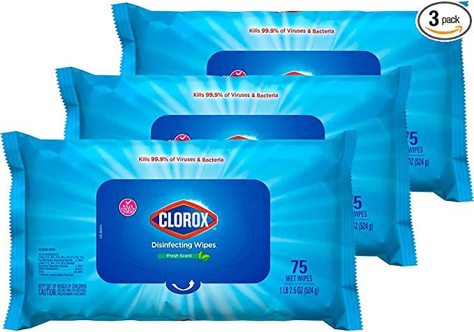 Clorox Disinfecting Wipes, Bleach Free Cleaning Wipes, Fresh Scent, Moisture Seal Lid, 75 Count (... | Amazon (US)