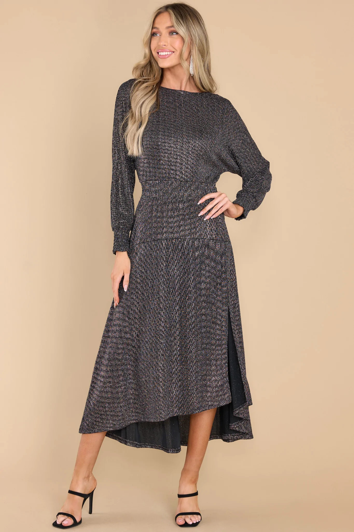 Midnight Musings Black Maxi Dress | Red Dress 