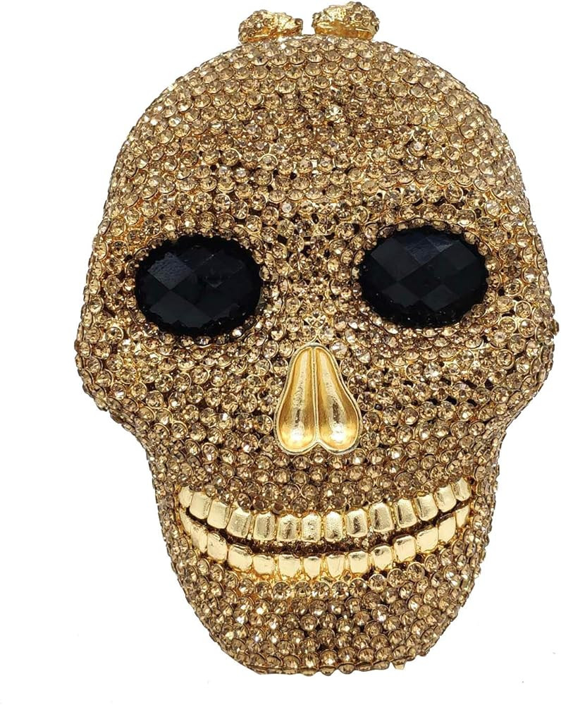 Halloween Novelty Skull Clutch Women Evening Bags Party Cocktail Crystal Purses and Handbags | Amazon (US)
