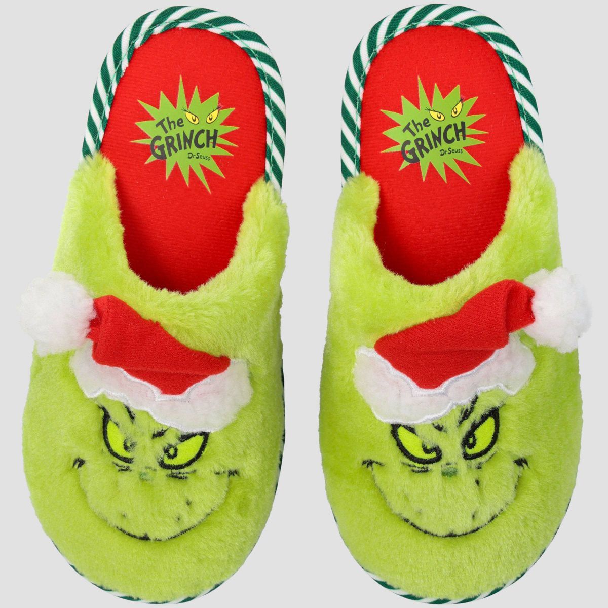 The Grinch Kids' Holiday Scuff Slippers - Green | Target