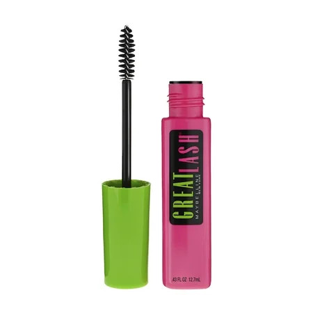 Maybelline Great Lash Volumizing Lengthening Washable Mascara, Dark Brown, 0.43 fl oz | Walmart (US)