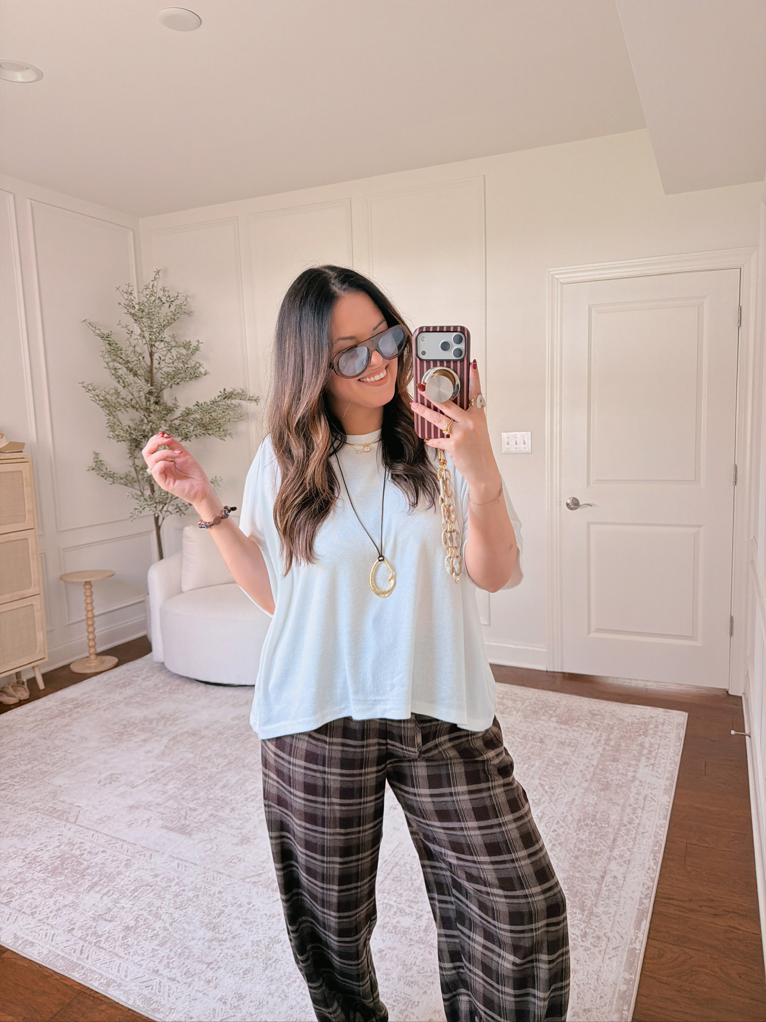 Wearing an XL in the pants and a large in the tee..

#LTKSeasonal #LTKMidsize