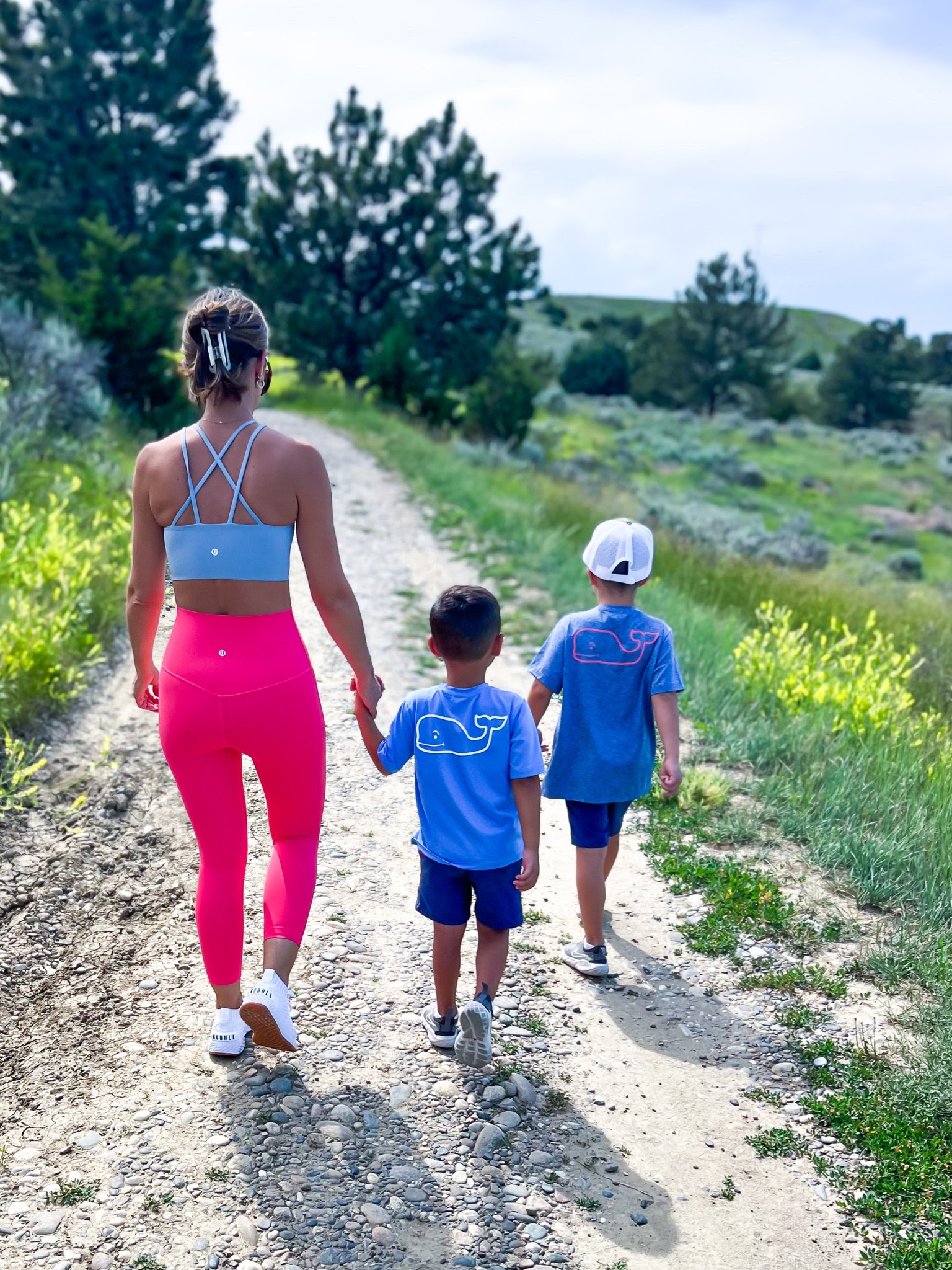 Travel outfit. Airport outfit. Lululemon align 23” (sz 0, color lipgloss). Lululemon like a cloud high neck ribbed (sz 4). Lululemon scuba funnel neck (XS). NOBULL knit runners (TTS, so comfy!!). White sneakers. Travel shoes. Travel sneakers. 

#LTKshoecrush #LTKtravel #LTKkids