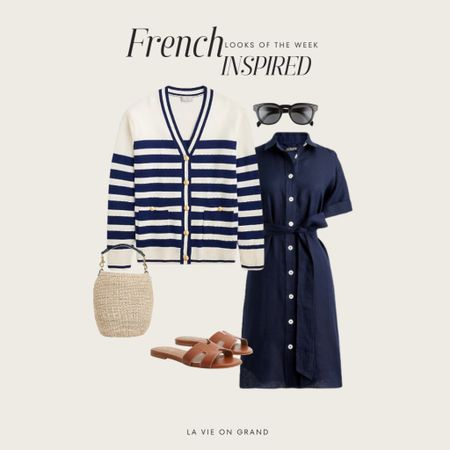 French Inspired Look
Linen Dress
Stripe Cardigan 
Summer Outfit 
Sandals 


#LTKStyleTip #LTKSeasonal #LTKOver40