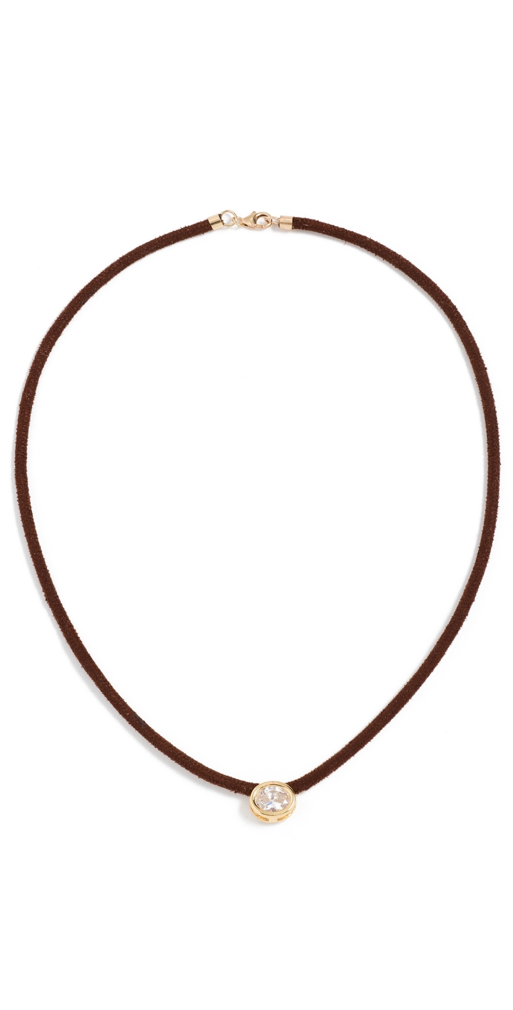 SHASHI Lasso Solitaire Necklace Brown/Gold One Size | Shopbop