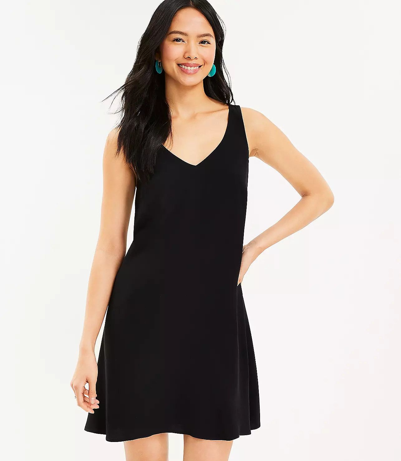 Criss Cross Back Swing Dress | LOFT