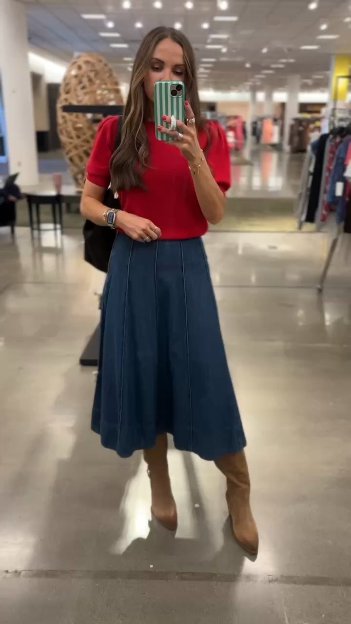 RESTOCKED- so excited to wear this skirt through fall! Get your true size @nordstrom