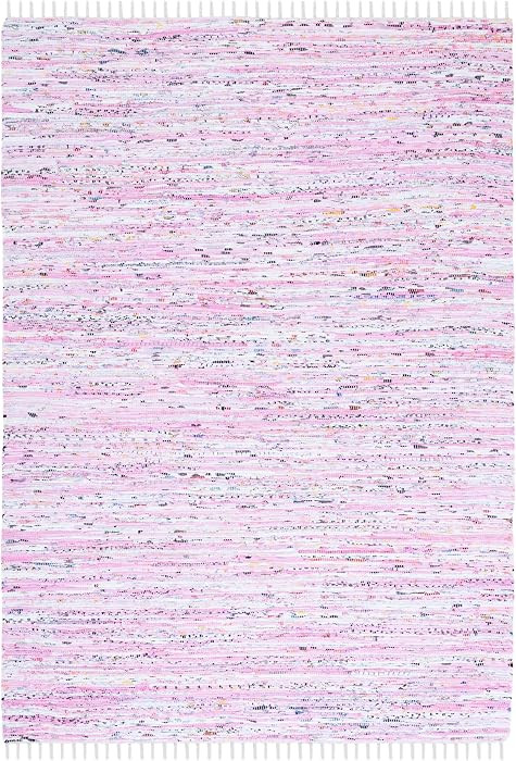 SAFAVIEH Rag Rug Collection Area Rug - 5' x 7', Light Pink & Multi, Handmade Boho Stripe Cotton, ... | Amazon (US)