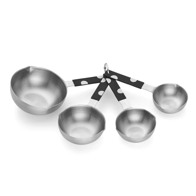 Kate Spade New York Deco Dot 4-Pieces Stainless Steel Measuring Spoon Set | Wayfair North America