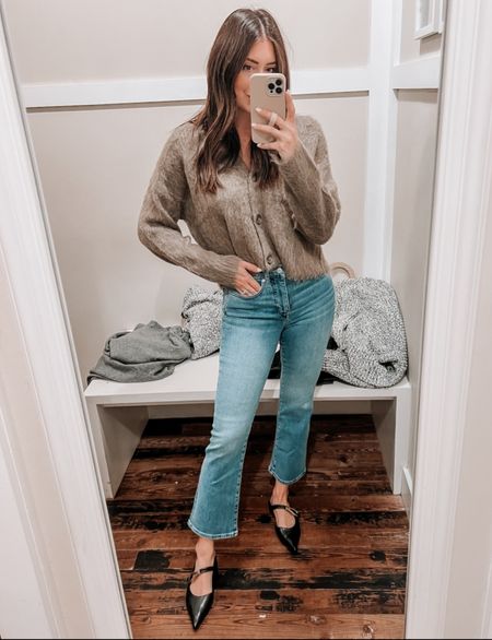 Small in cardigan and size 26 in jeans. Both are on sale 20% off with code LTK20

#LTKxMadewell #LTKsalealert #LTKSeasonal