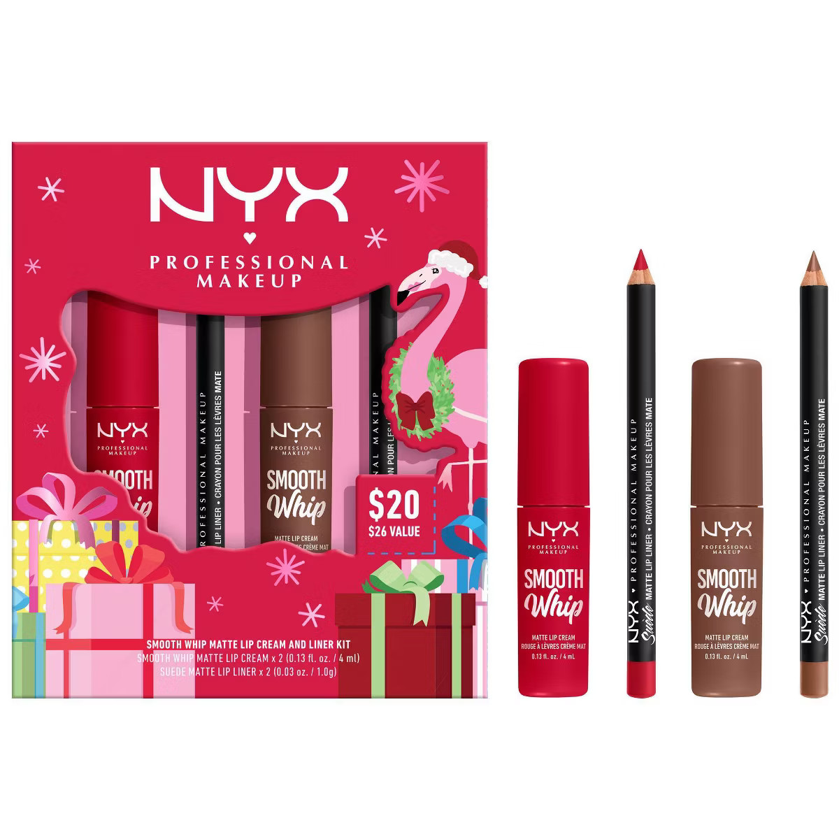 NYX Professional Makeup Smooth Whip/Liner Vault Cosmetic Holiday Gift Set - 0.96oz/4pc | Target
