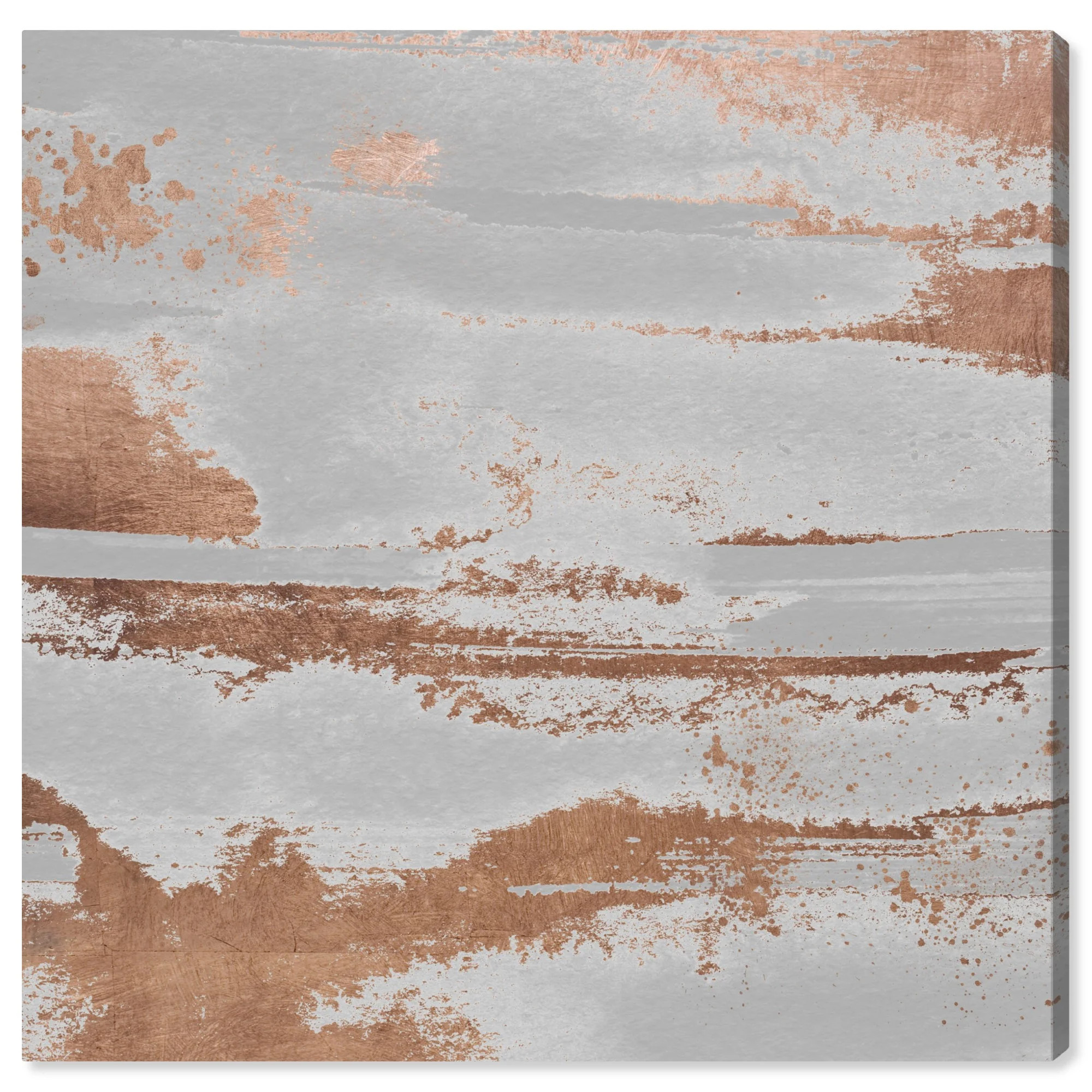 Runway Avenue 'Copper Rain and Sunshine' Abstract Wall Art - Neutral, Rose Gold Abstract Geode Mo... | Walmart (US)
