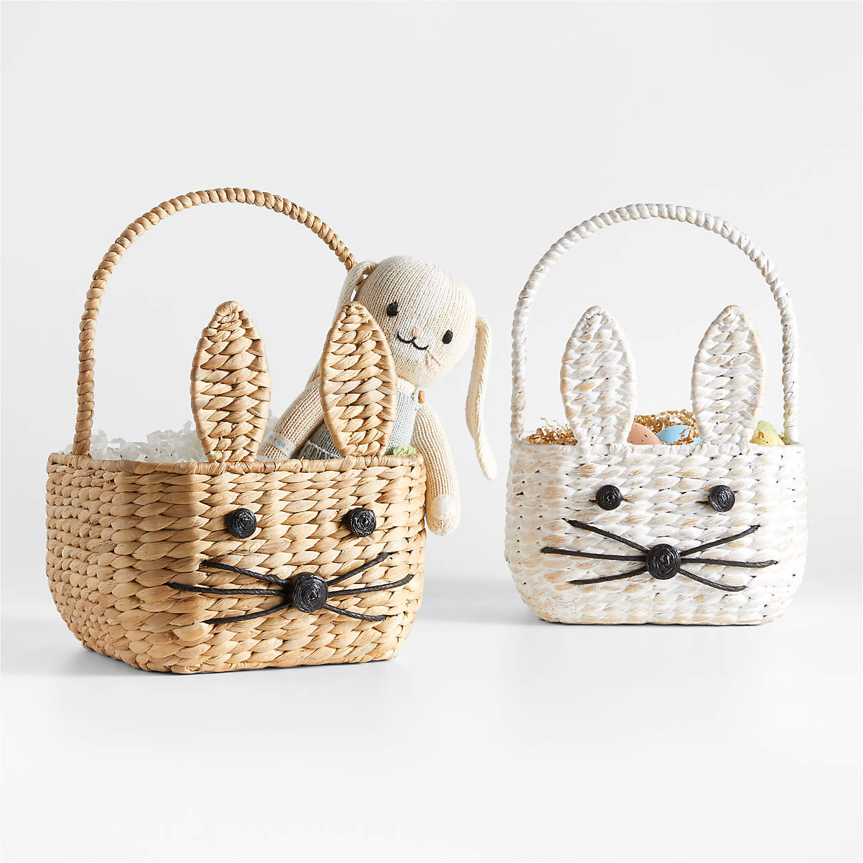 Natural Woven Bunny Kids Easter Basket + Reviews | Crate & Kids | Crate & Barrel