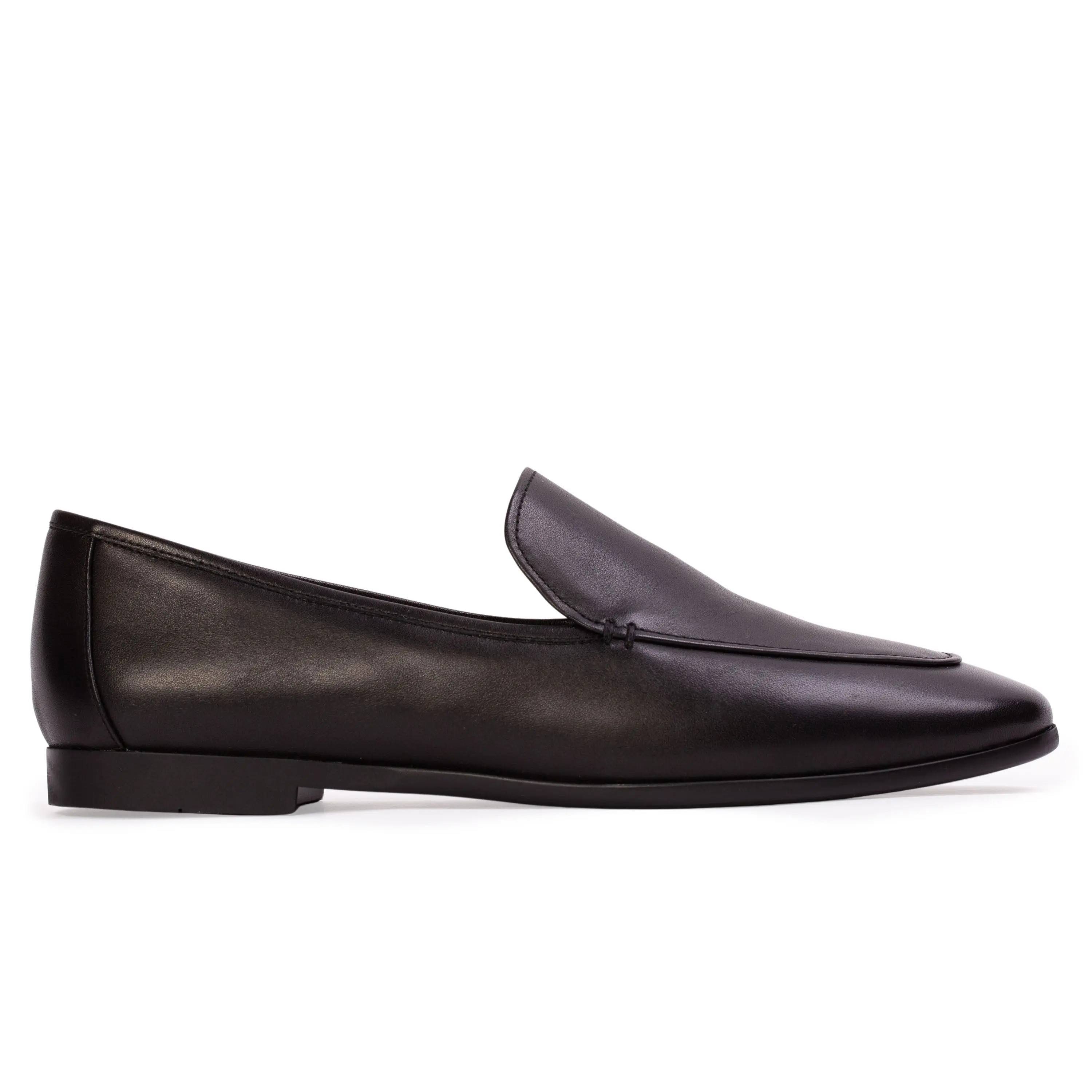 BLACK SUEDE STUDIO Allie Leather Loafer in Black Leather at Nordstrom, Size 37 | Nordstrom