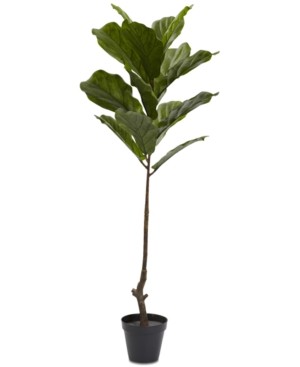 Nearly Natural 4' Fiddle Leaf Uv-Resistant Indoor/Outdoor Tree | Macys (US)