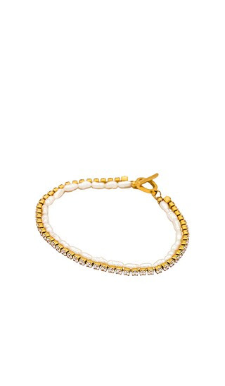 Pearl Glitz Layered Bracelet | Revolve Clothing (Global)
