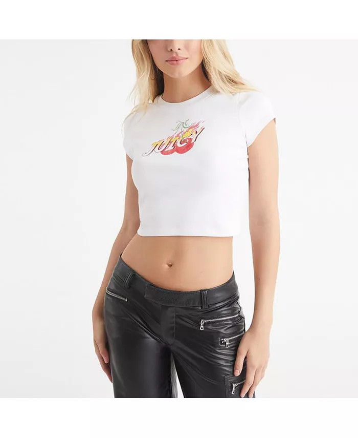 Juicy Couture Women's Cherry Flames Baby Tee - Macy's | Macy's