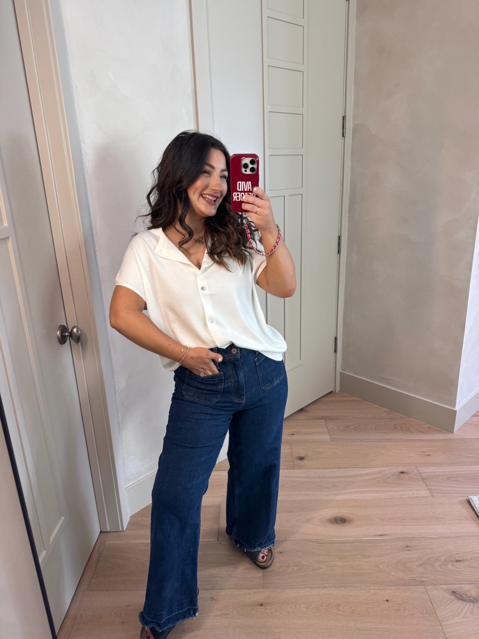Perfect layer for late summer to early fall! 
Top size small, jeans size 28 

5'0" 140lbs
Petite friendly

#LTKootd #LTKSeasonal #LTKPetite