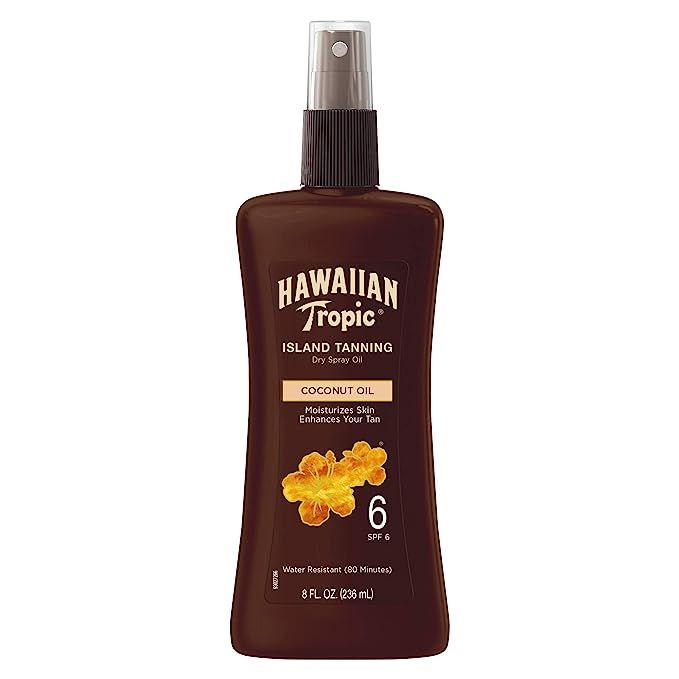 Hawaiian Tropic Dark Tanning Oil, Spray Pump, SPF 6 8 Oz (Packaging May Vary) | Amazon (US)
