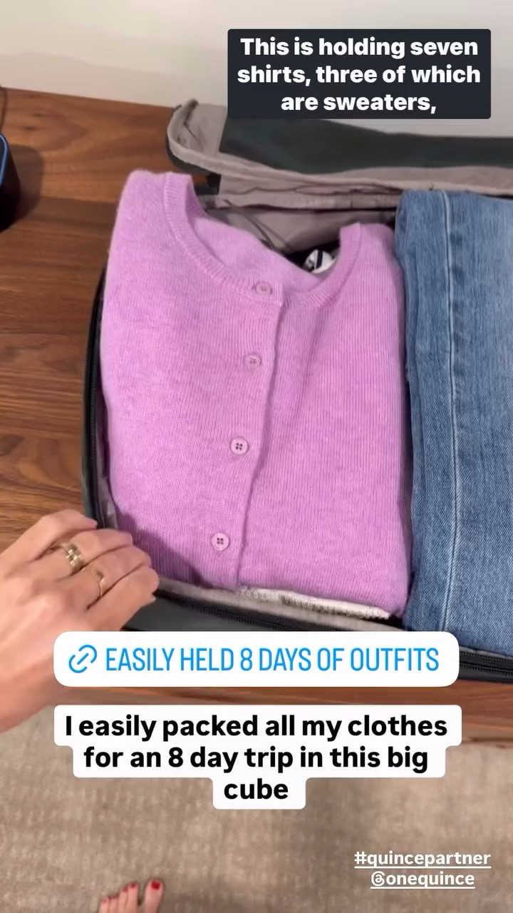#quincepartner @onequince

One packing cube is holding 8 travel outfits! 🤯 

#LTKTravel