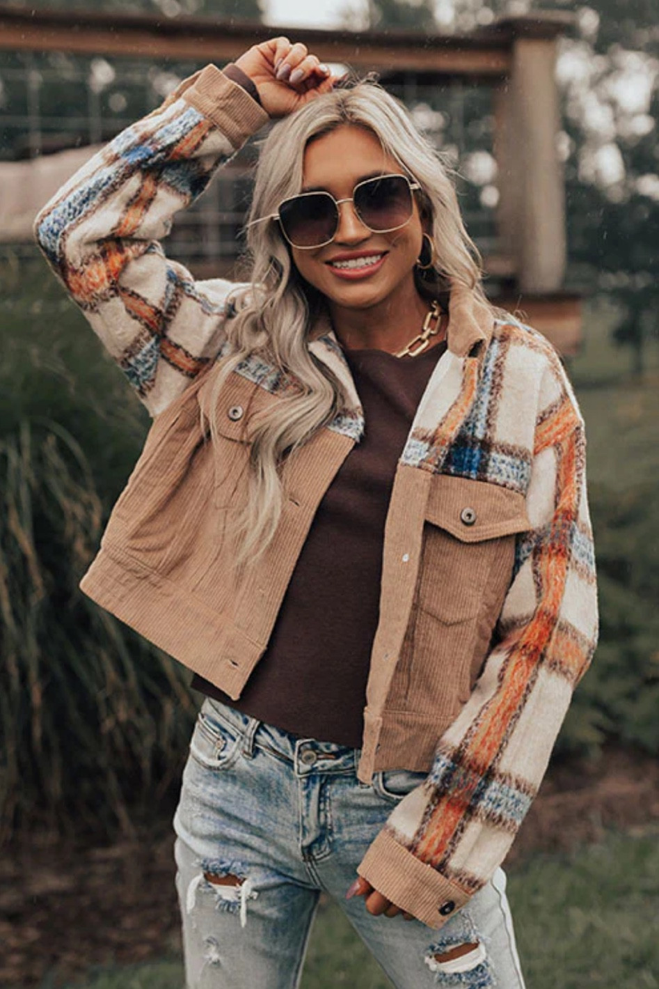Ok, I am obsessing over this jacket!!! How perfect is this for fall!?!? Corduroy and plaid jacket!! 

#LTKSeasonal #LTKunder100 #LTKstyletip