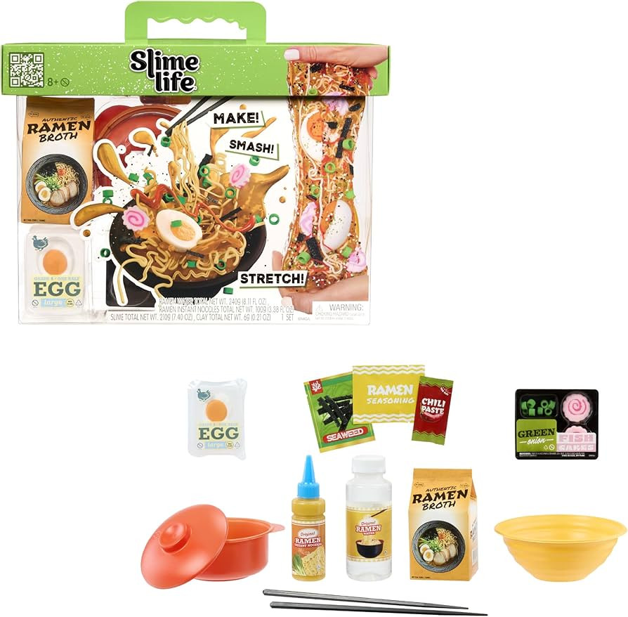 Slime Life Ramen DIY Slime Kit - Unboxing Ingredients to Make, Smash, and Stretch Your Food Slime... | Amazon (US)