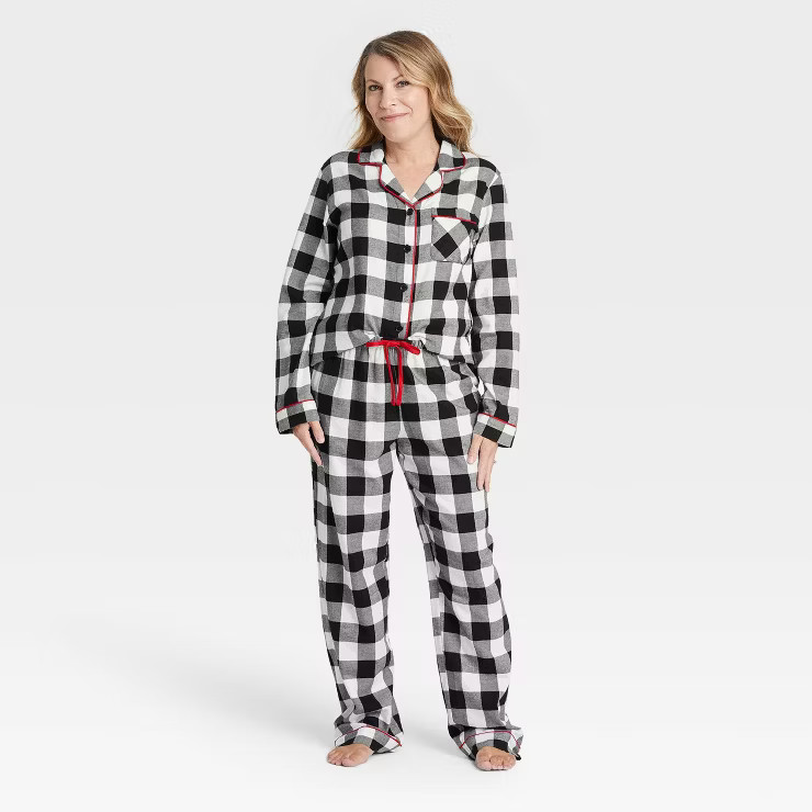 Women's Holiday Buffalo Check Plaid Flannel Matching Family Pajama Set - Wondershop™ | Target