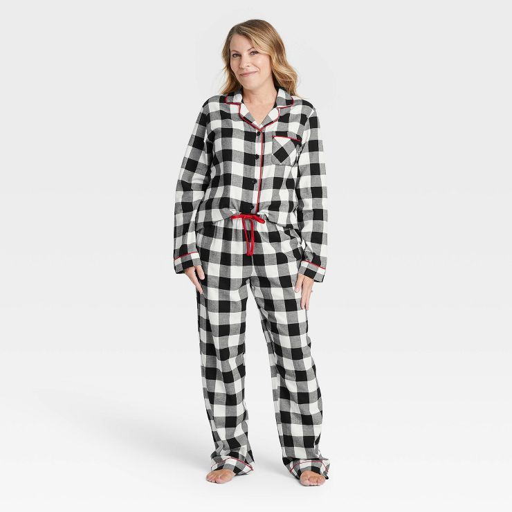 Women&#39;s Holiday Buffalo Check Plaid Flannel Matching Family Pajama Set - Wondershop&#8482; | Target