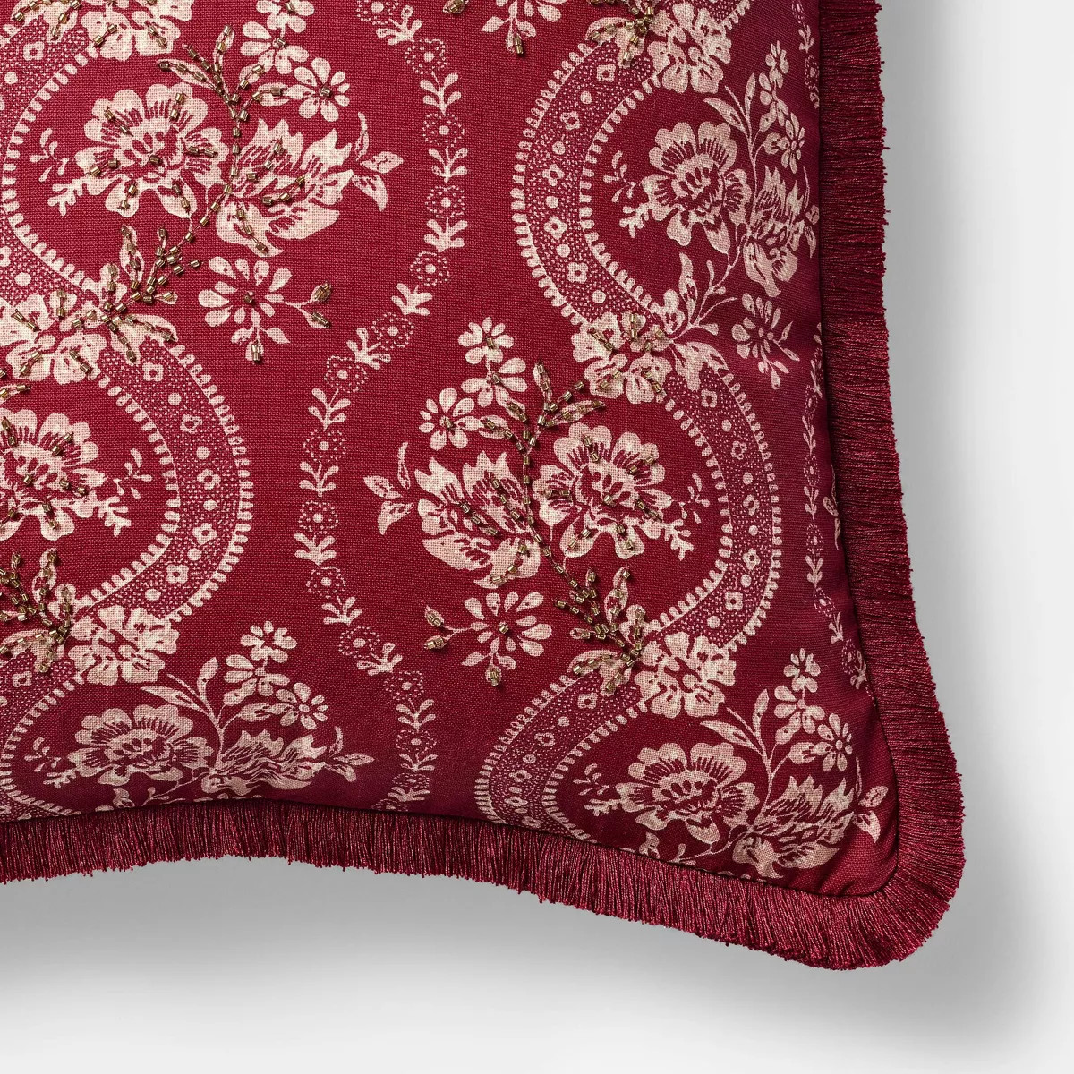 20"x20" Wallpaper Print Pillow Burgundy - Threshold\u2122 designed with Studio McGee | Target