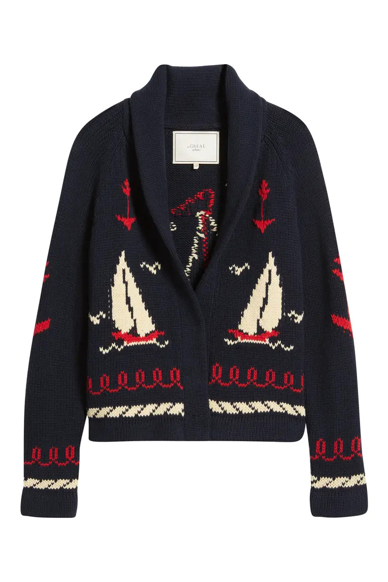 The Sailboat Lodge Shawl Collar Cardigan (Women) | Nordstrom | Nordstrom