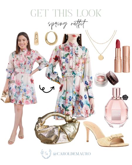 Step into spring with style in this perfect outfit I wore! Recreate this fresh and fabulous look with this floral midi dress!
#outfitinspo #springfashion #trendydresses #modestlook

#LTKSeasonal #LTKitbag #LTKstyletip
