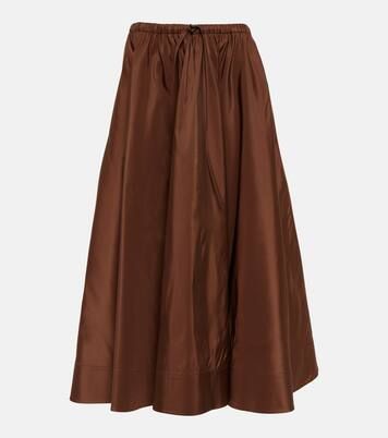 Pleated silk midi skirt | Mytheresa (US/CA)